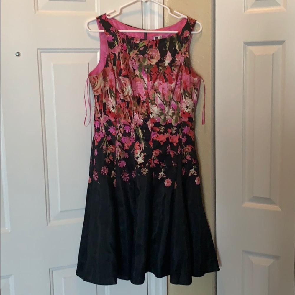 Floral Julian Taylor NY Fit Flare Dress Sz 12